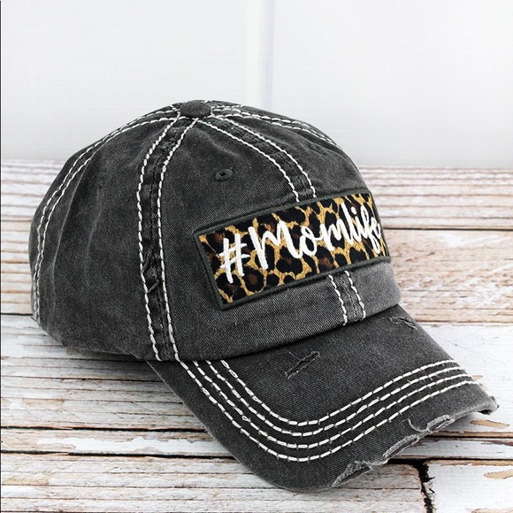 #momlife distressed baseball hat! - Picture 2 of 3